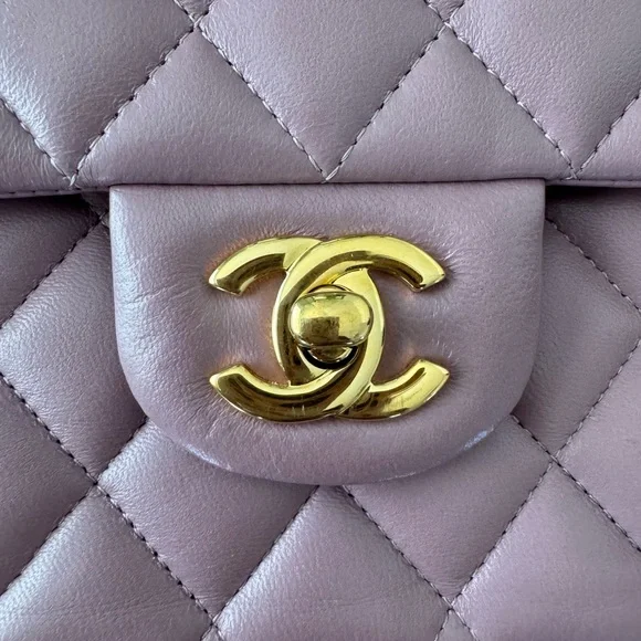 CHANEL Lambskin Quilted Medium Double Flap in Pink/Lilac - Picture 4 of 15